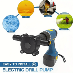 Portable Electric Drill Pump Self Priming Liquid Transfer Pumps Small Household Water Pump Garden Outdoor Tool