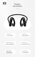 Lenovo Earphones X3 Pro Bluetooth Hifi Ear-hook Wireless Headset with Mic Waterproof Earbud
