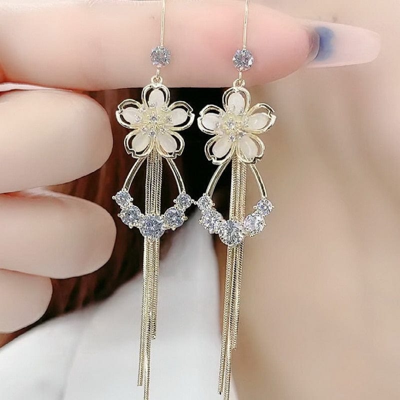 New Fashion Korean Imitation Pearl Drop Earrings for Women Butterfly Owl Zircon Oversized Earring Wedding Party Jewelry