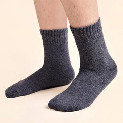 6 Pairs Winter Wool Socks Male Men's Socks Super Thicker Solid Socks Merino Plush Women's Socks Against Cold Snow Terry Socks