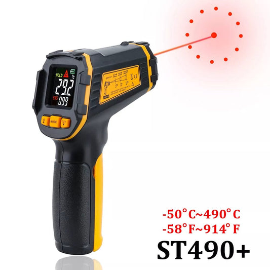 Digital Infrared Thermometer Laser Temperature Meter Non-contact Pyrometer Imager Hygrometer LCD Light Alarm