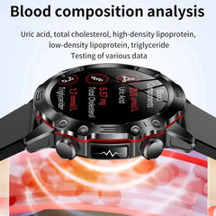 Blood Lipids Uric Acid Blood Glucose Smart Watch For Men ECG+PPG Fitness Tracker Clock Bluetooth Call Health Smartwatch