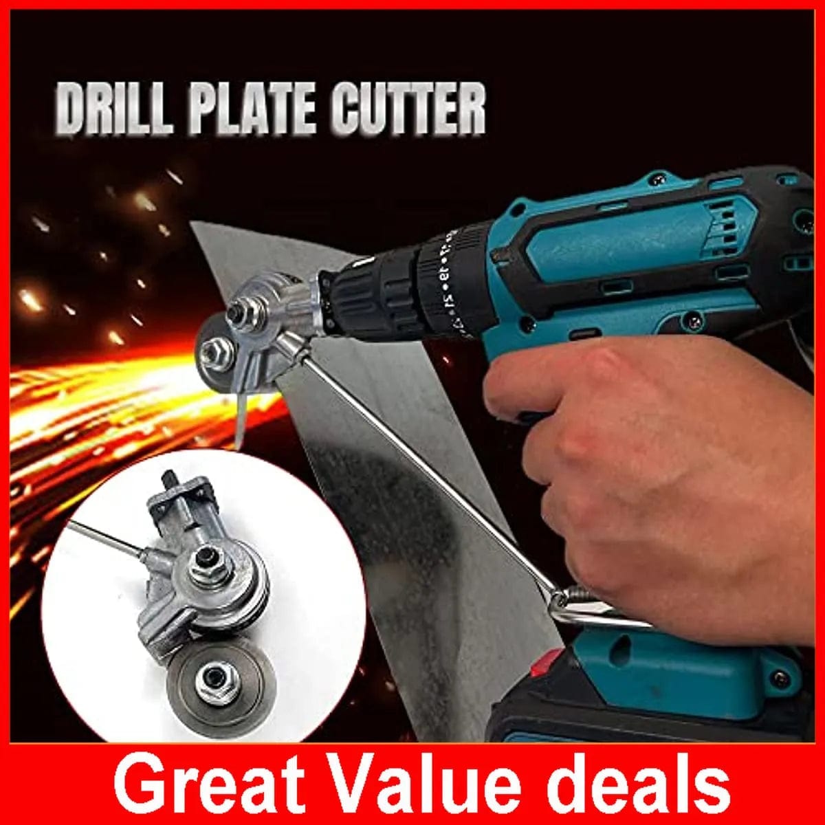 Leect Cutter Electric Drill Plate Cutter Sheet Metal Nibbler High Speed Rotor Elect ...
