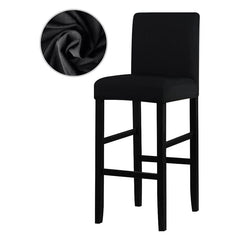 Short Back Size Bar 1/2/4/6 Pieces Solid Stretch Material Fabric Chair Cover Dining Seat Covers Chair Protector For Dining Room