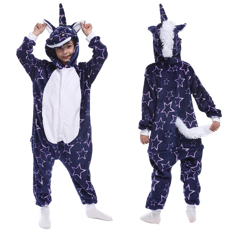 Kigurumi Children Winter Sleepwear Kids Unicorn Panda Pajama sets Baby Girls Boys Panda Licorne Onesies for 4 6 8 10 12 Years