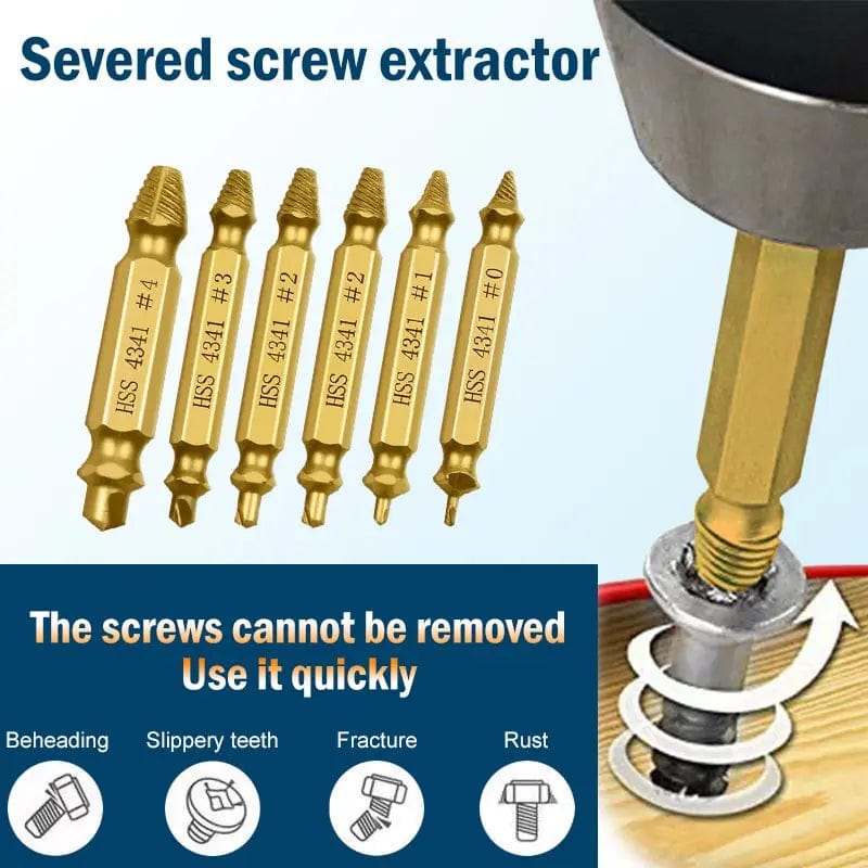 Broken Double Head Screw Extractor Sliding Thread And Broken Wire Remover 4341 Hexagon Drill Set Broken Wire Extractor