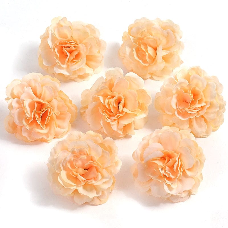 Rose Artificial Flowers Heads 4.5cm Fake Flowers For Wedding Party Decoration Home Decor DIY Craft Wreath Cake Gifts Accessories