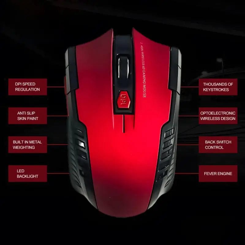 2.4G 6 Key Wireless Mouse Game Mouse 1600DPI USB Receiver Gaming Mouse Optical For Laptop Computer PC Gamer