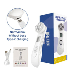 Facial Mesotherapy Electroporation RF Radio Frequency LED Photon Face Lifting Tighten Wrinkle Removal Skin Care Face Massager