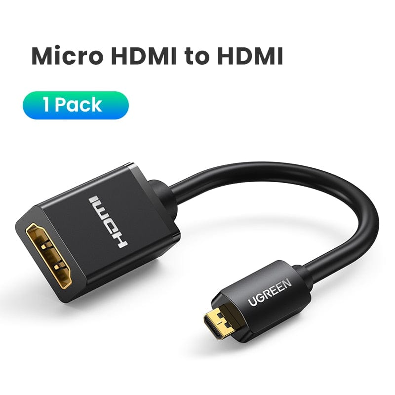 UGREEN  Micro HDMI-Compatible Adapter 4K /60Hz Micro  Male to   Female Cable Connector Converter for Raspberry Pi 4 GoPro Micro