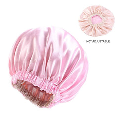 New Satin Hair Cap For Sleeping Invisible Flat Imitation Silk Round Haircare Women Headwear Ceremony Adjusting Button Night Hat