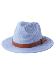 56-58-59-60CM New Natural Panama Soft Shaped Straw Hat Summer Women/Men Wide Brim Beach Sun Cap UV Protection Fedora Hat