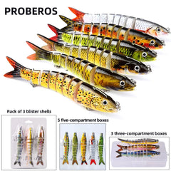 Wobbler Fishing Lure Multi Jointed 8 Segments 13.28cm/19g Artificial Hard Bait Plastic Fishing Tackle For Bass Pike