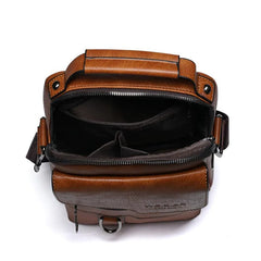 Men Shoulder Bag for 9.7" ipad Men PU Leather Flaps Men's Crossbody Bags Business Flap Male Solid Messenger Bag Travel Bag