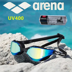 Arena hit pro Professional Racing Swimming Goggles Waterproof Anti Fog High Definition UV400 Competition Training Swim Equipment