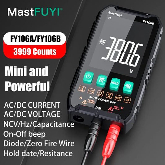 Mini Digital Multimeter Smart Electrician Tester For DC/AC Voltage Capacitance Ohm Hz NCV Professional Multitester