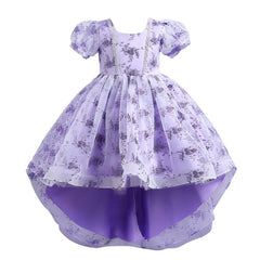 Kids Girl Cake Tutu Flower Dress Children Party Wedding Formal Dress for Girl Princess First Communion Costume