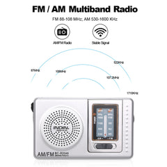 Radio AM FM Battery Operated Portable Radio Best Reception Longest Lasting For Emergency Hurricane Running Walking Home