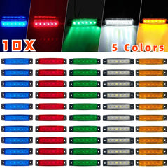 Led Side Marker 10PCS 12V-24V Indicator Car Lights Front Rear for Trucks Cab RV Trailer  Amber/Red/White/Green/Blue