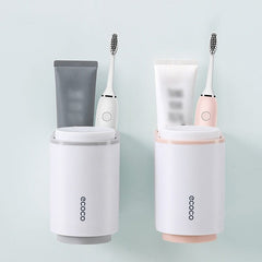 Bathroom Accessories Set Toothbrush Holder Toothpaste Dispenser Wall Mount Toothbrush Cup Storage Rack Toothpaste Squeezer