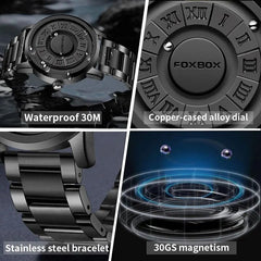 Luxury Watch Men Creative Scrolling Pointer Magnetic Force Sport Watches Men Quartz Chronograph Man Clock Relogio Masculino