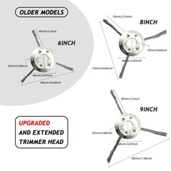 Brushcutter Head 20/23cm Steel Wire Wheel Head Upgraded Grass Trimmer Head Universal Weed Brush Removal Moss Rust Fit Gasoline Brushcutter