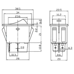 Rocker Switch,ON-OFF,4Pin,2 Position,Electrical Equipment With Lighting Power,35A Indicator Light 12V DC