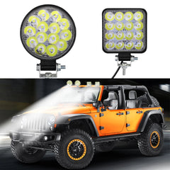 10 Pcs Work Light LED Car Front Fog Light 9-30V 42W 14LED 48W 16SMD Truck SUV 4X4 4WD Engineering Headlights Off-road Headlamp