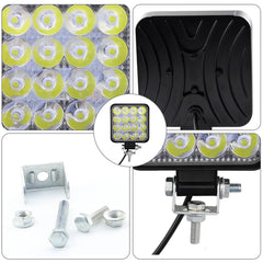 10 Pcs Work Light LED Car Front Fog Light 9-30V 42W 14LED 48W 16SMD Truck SUV 4X4 4WD Engineering Headlights Off-road Headlamp