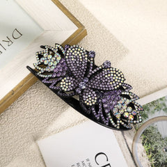 Rhinestone Hairpin Flower Leaf Butterfly Duckbill Hair Claws Retro Hair Clips Accessories For Women Shinning Ponytail Headwear