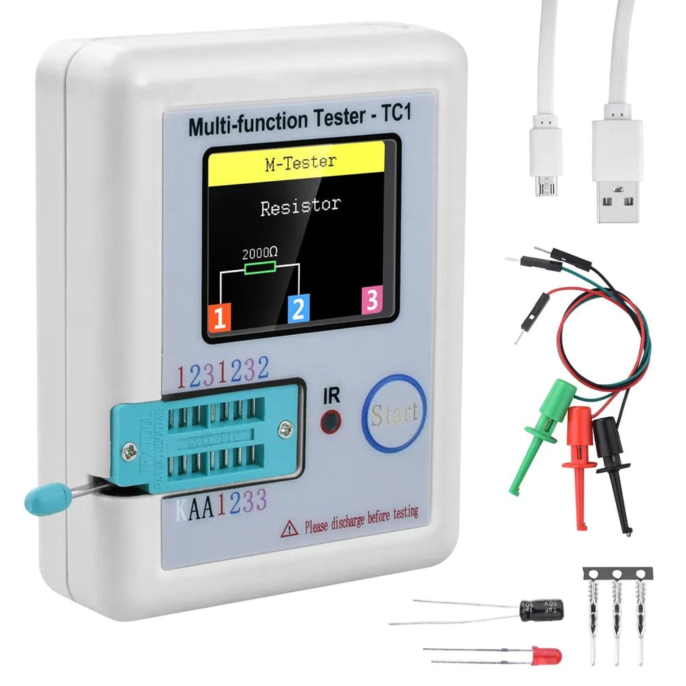 Multimeter Transistor LCR TC1 1.8" TFT LCD Display Tester Diode Triode Capacitor Resistor Test Meter MOSFET NPN PNP Triac MOS