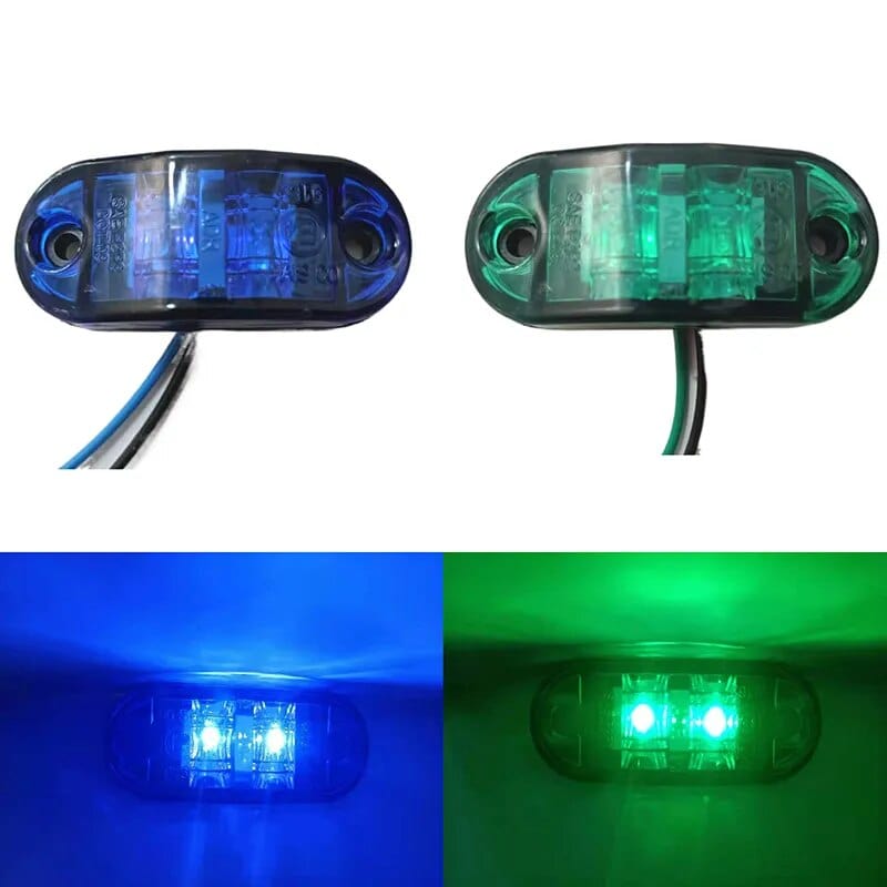 1PC 12V 24V LED Side Marker Lights Warning Tail Light Auto Car External Lights Trailer Truck Lorry Yellow White Red Car Lamps