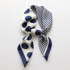 Female Silk Neck Scarf Letter D Print Square Hair Scarves Foulard Head Band Shawls And Wraps Neckerchief Bandana 70*70cm