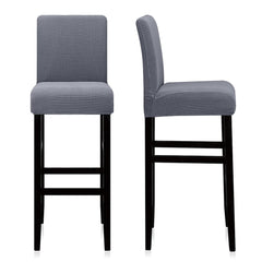 Short Back Size Bar 1/2/4/6 Pieces Solid Stretch Material Fabric Chair Cover Dining Seat Covers Chair Protector For Dining Room