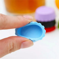 Reusable Silicone Bottle Cap Sealed Beer Cap Vinegar Soy Sauce Bottle Soda Cola Cap Wine Protective Stopper Beer Bottle Cap