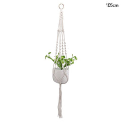 Macrame Handmade Plant Hanger Baskets Flower Pots Holder Balcony Hanging Decoration Knotted Lifting Rope Home Garden Supplies