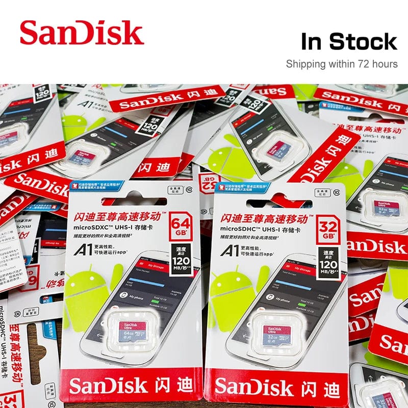 Sandisk Ultra micro sd 128GB 32GB 64GB 256GB 512GB A1 Micro SD Card SD TF Flash Card Memory Card Class 10 for Phone