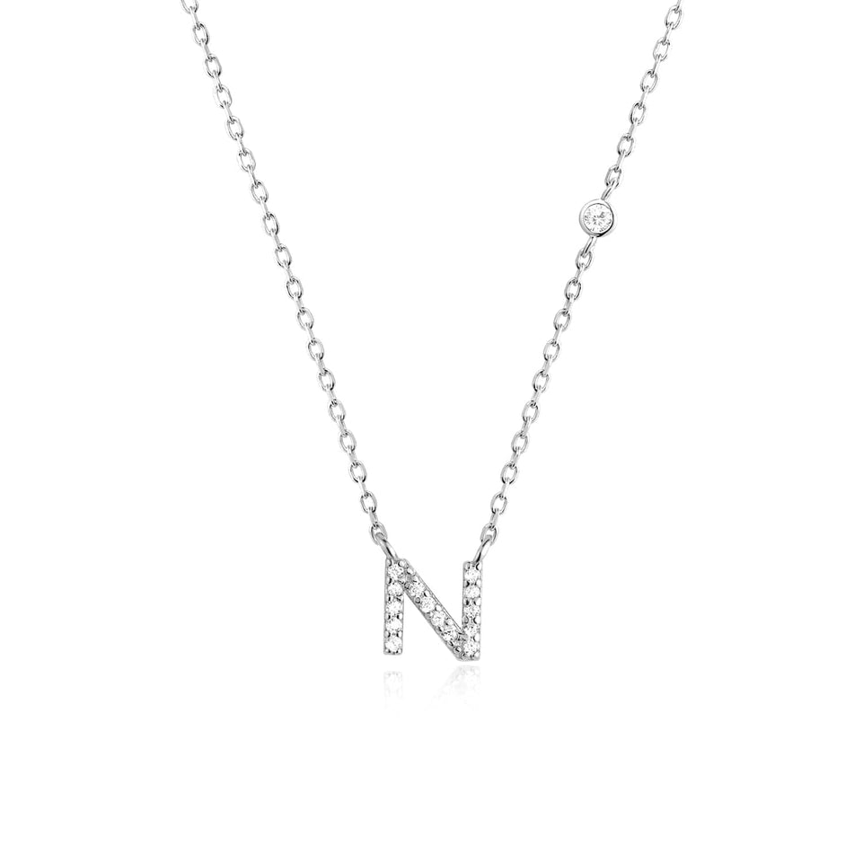 ANDYWEN 925 Sterling Silver Gold Small 26 Letters A- Z Zircon CZ Pendant Monogram Necklace Me 2020 Initial Alphabet M A Jewelry