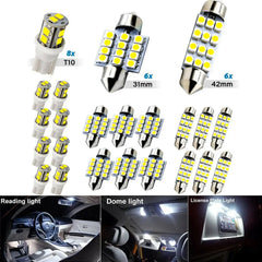 20pcs Car Interior LED Light T10/31mm/42SMD Universal Dash Lights Reading Lights Led Bulbs Combination Set DC12V