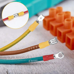 Wire Cable Connector Kit Crimp Spade Terminal Assorted Electrical Spade Insulated Ring Fork Spade Butt Set