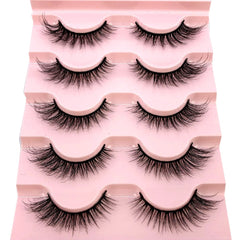 2023 New 5 pairs natural false eyelashes fake lashes long makeup 3d mink lashes eyelash extension mink eyelashes short eyelashes