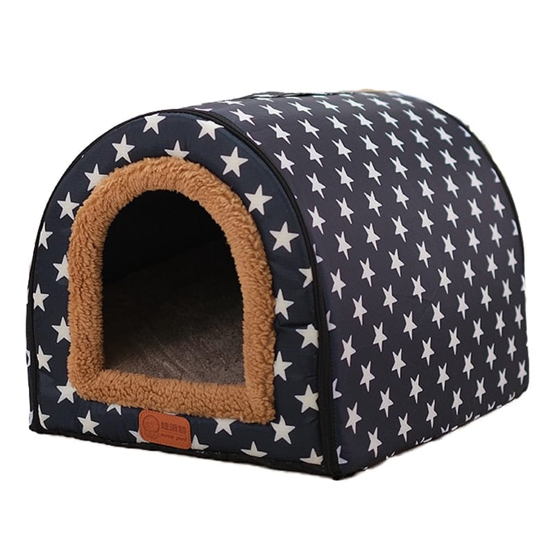 New Warm Dog House Comfortable Print Stars Kennel Mat For Pet Puppy Top Quality Foldable Cat Sleeping Bed cama para cachorro