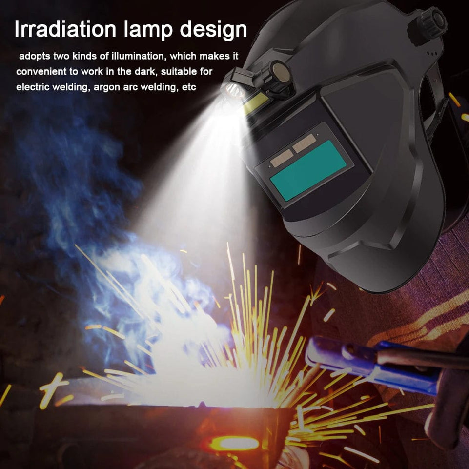 Welding Mask Solar Automatic Dimming Large View True Colour 130℃ High Temperature Resistant Welder Auto Darkening Welding Helmet