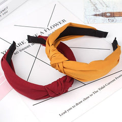 Wide Top Knot Hair Bands For Women Headdress Solid Color Cloth Headband Bezel Girls Hairband Hair Hoop Female Hair Accessories