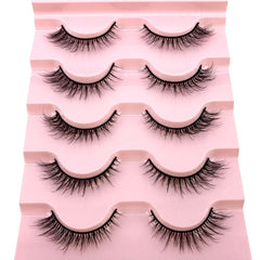 2023 New 5 pairs natural false eyelashes fake lashes long makeup 3d mink lashes eyelash extension mink eyelashes short eyelashes