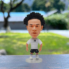 6.5cm Soccer Star Figure Mini Football Player Car Ornaments Collection Doll Star Sports Action Figures Souvenirs Toys Fans Gifts