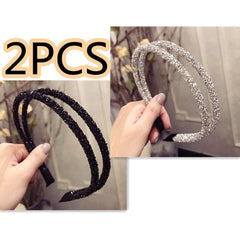 Girls Shiny Luxury Rhinestone Hair Band High Quality Diamond Pearls Hair Hoop Accessories for Women Crystal Headbands Ornaments