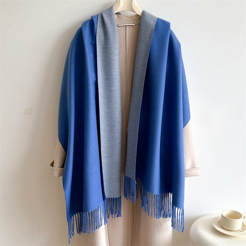 Winter Cashmere Scarf Women Thick Warm Shawls Wraps Lady Solid Scarves Fashion Tassels Pashmina Blanket Quality Foulard 2023 New