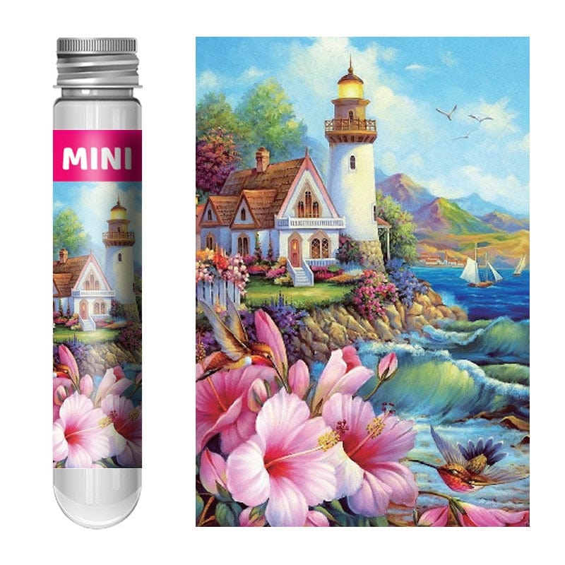 150 Pieces Mini Test Tube Puzzle Oil Painting Jigsaw Decompress Educational Toy for Adult Children Creative Puzzle Game Gift
