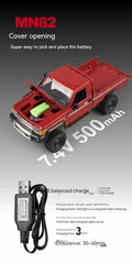 Toyota Landcruiser 1:12 Rc Car Mn82 Retro Full-scale Simulation LC79 RTR 2.4g 4WD 280 Motor Remote Control RC Truck Model Car Toy